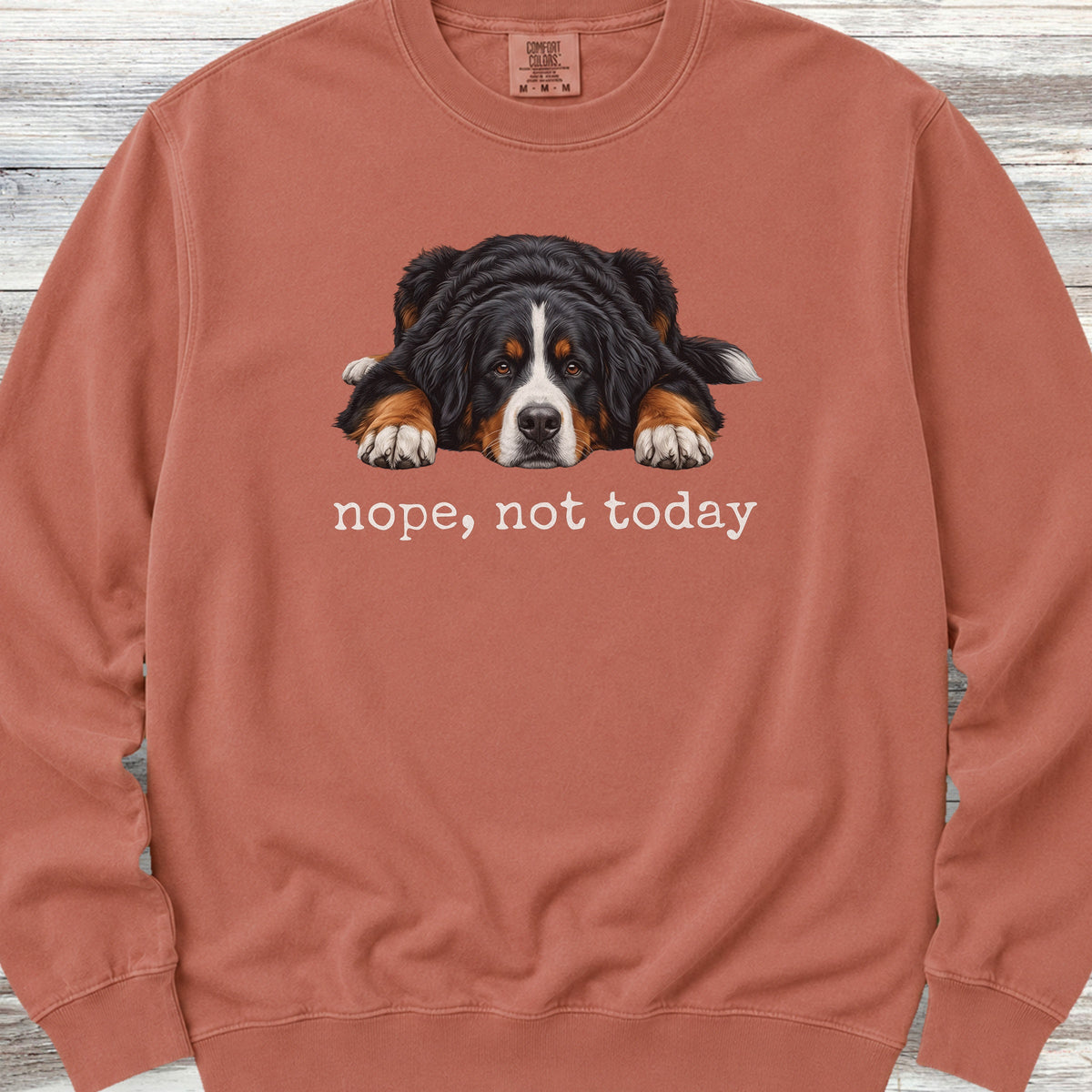 Bernese Mountain Dog Nope Sweatshirt - Terracotta