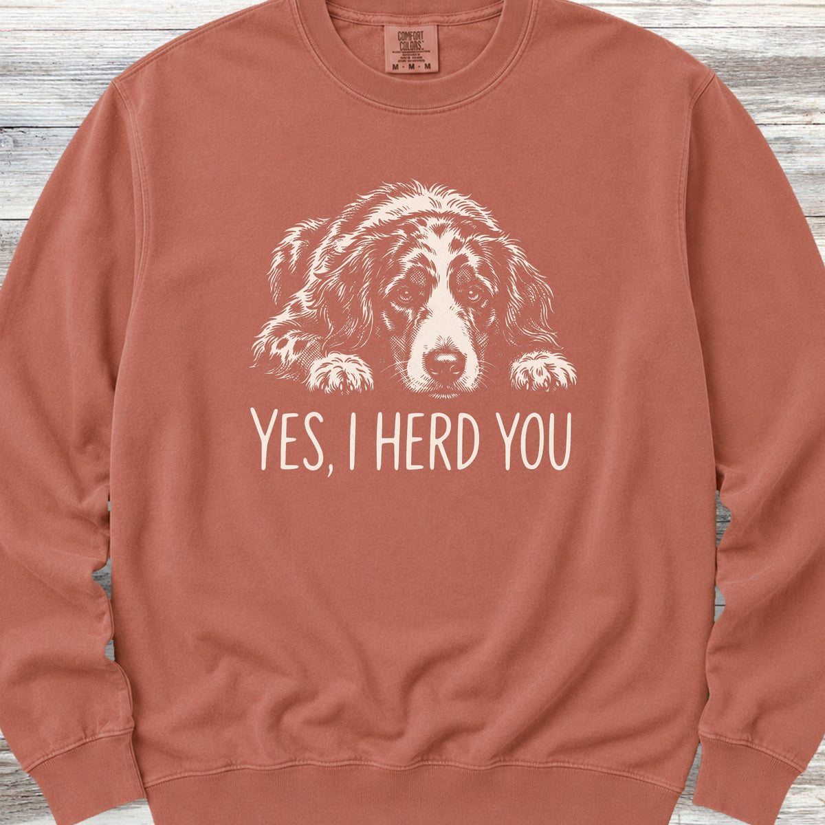 Aussiedoodle Herd You Sweatshirt - Terracotta