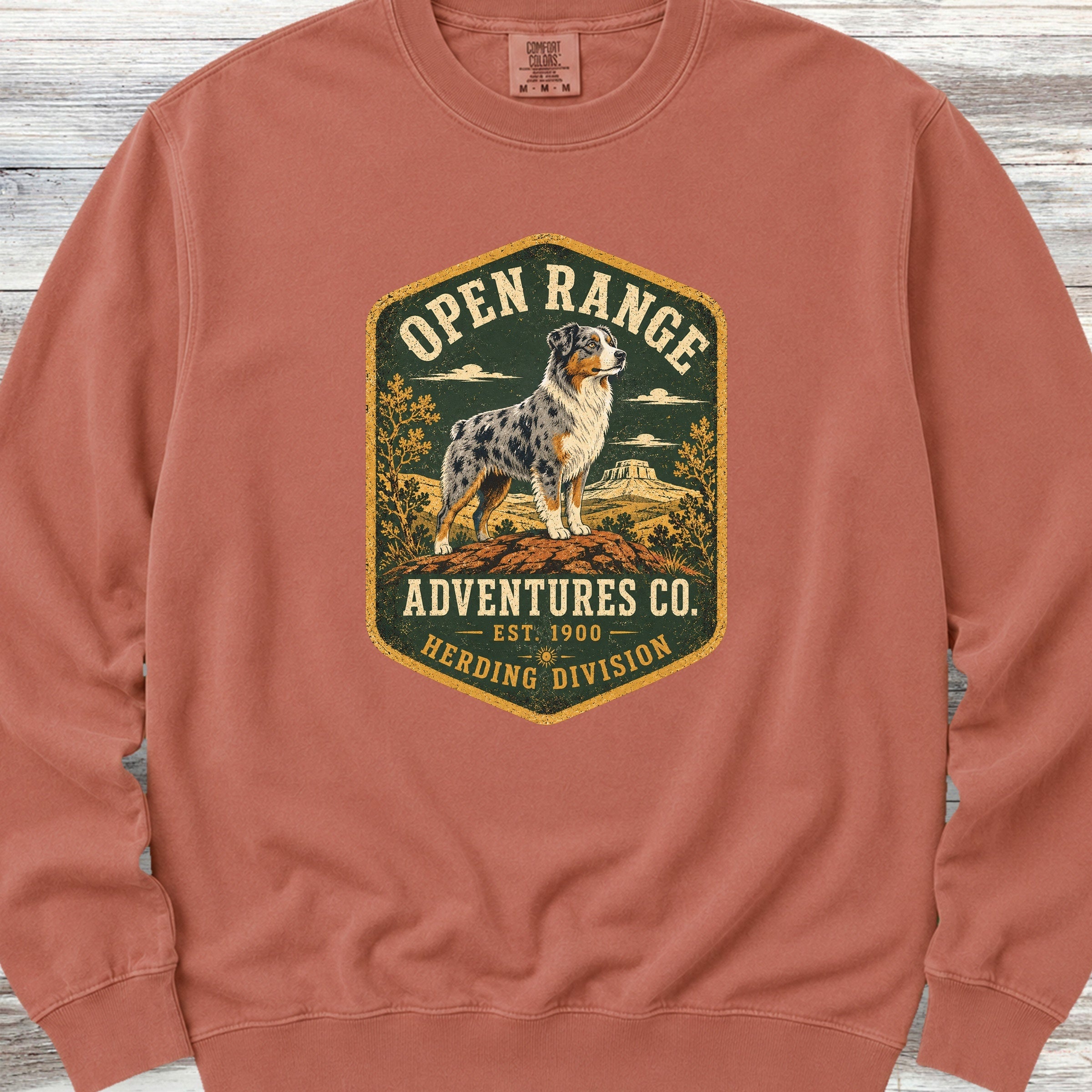 Australian Shepherd Adventures Sweatshirt - Terracotta