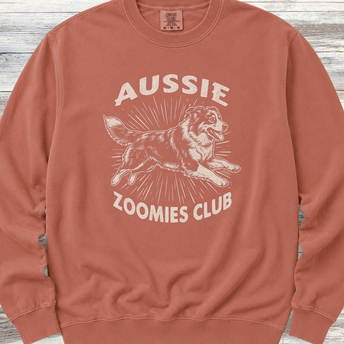 Australian Shepherd Zoomies Sweatshirt - Terracotta