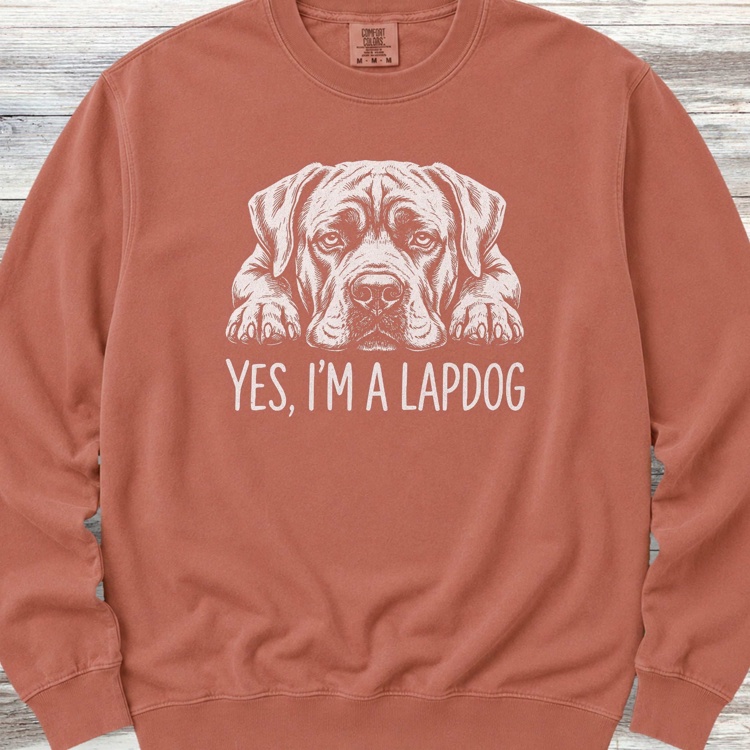 Cane Corso Lap Dog Sweatshirt - Terracotta
