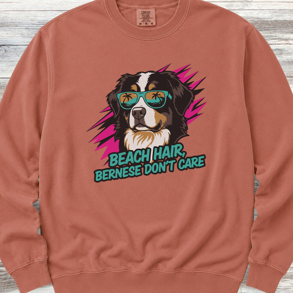Bernese Mountain Dog Beach Hair Sweatshirt - Terracotta