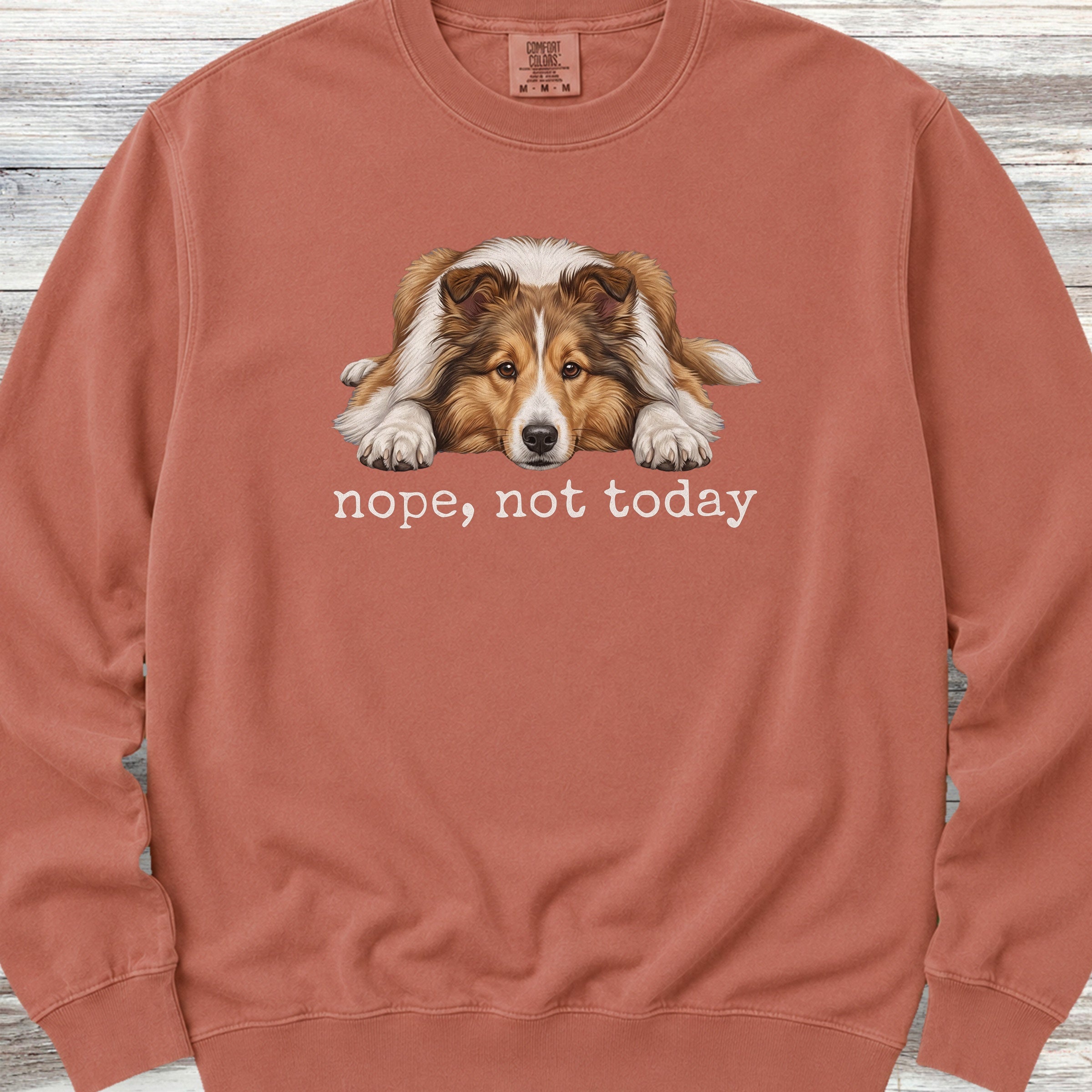 Shetland Sheepdog Nope Sweatshirt - Terracotta