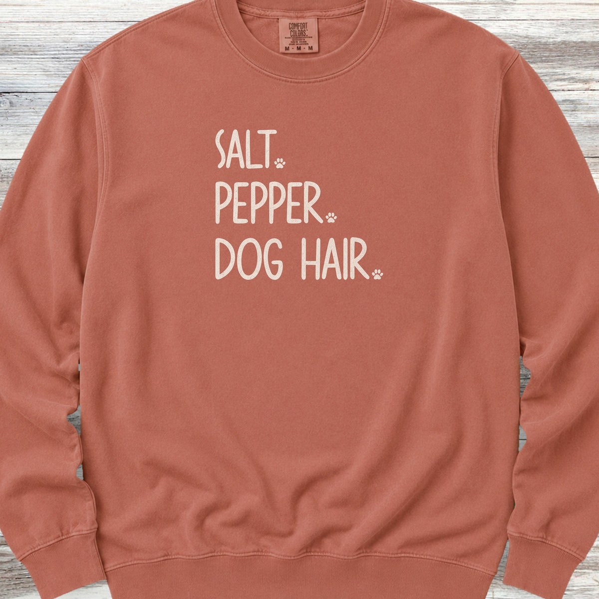 Salt Pepper Dog Hair Sweatshirt - Terracotta