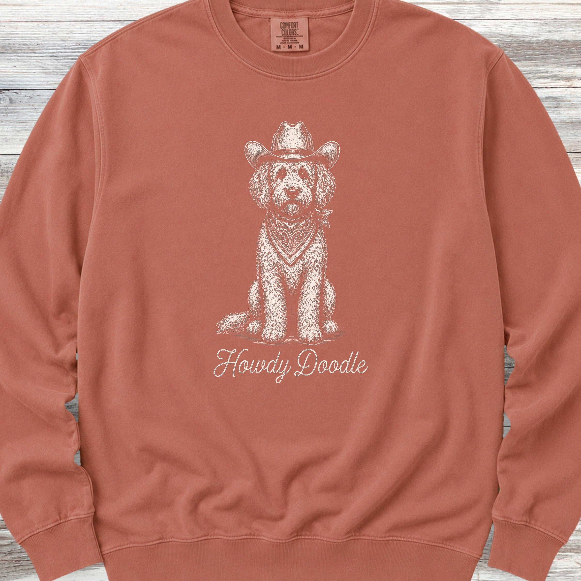 Doodle Howdy Doodle Sweatshirt - Terracotta