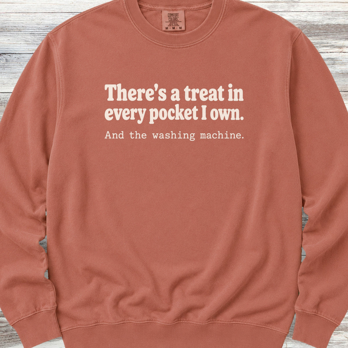 Treat in Every Pocket Sweatshirt - Terracotta