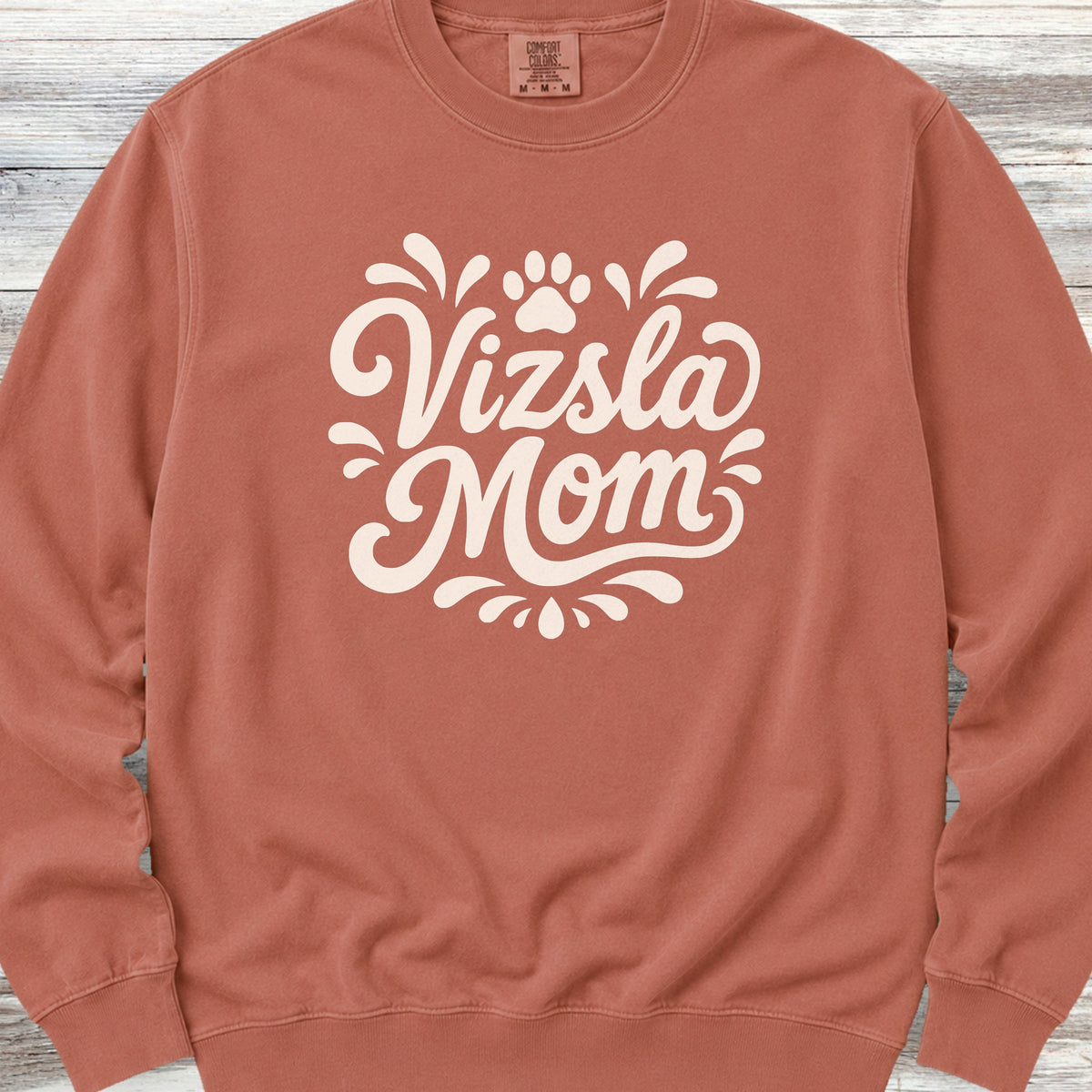 Vizsla Groovy Mom Sweatshirt - Terracotta
