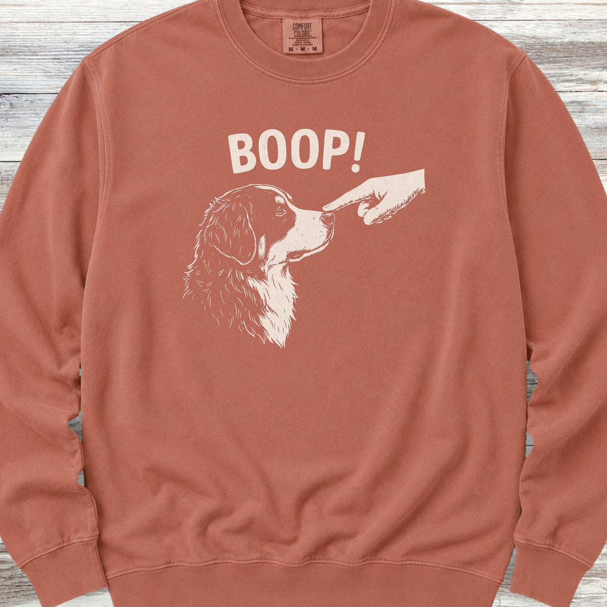 Bernese Mountain Dog BOOP! Sweatshirt - Terracotta