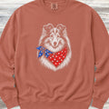 Shetland Sheepdog USA Sweatshirt - Terracotta