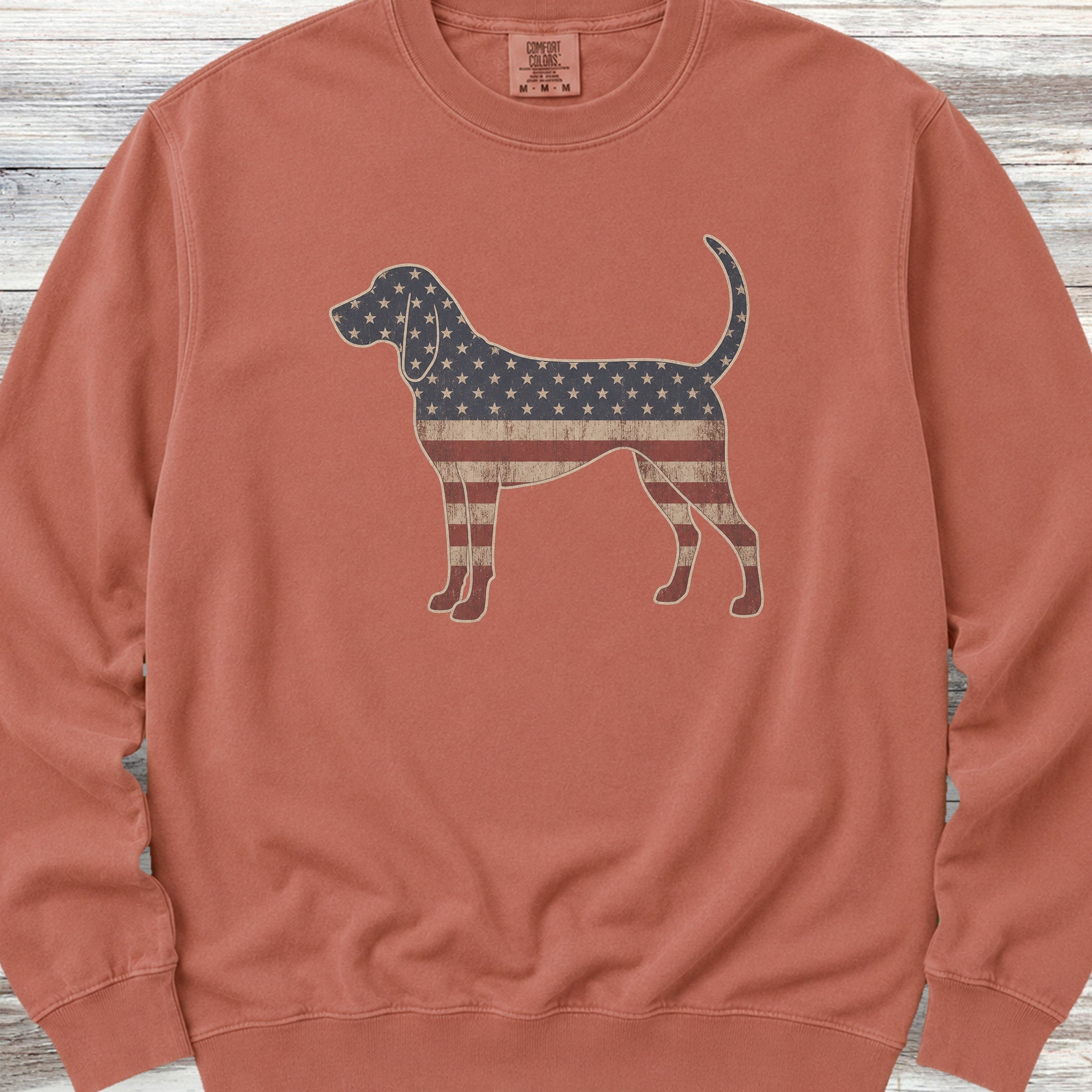 Coonhound Vintage USA Sweatshirt - Terracotta