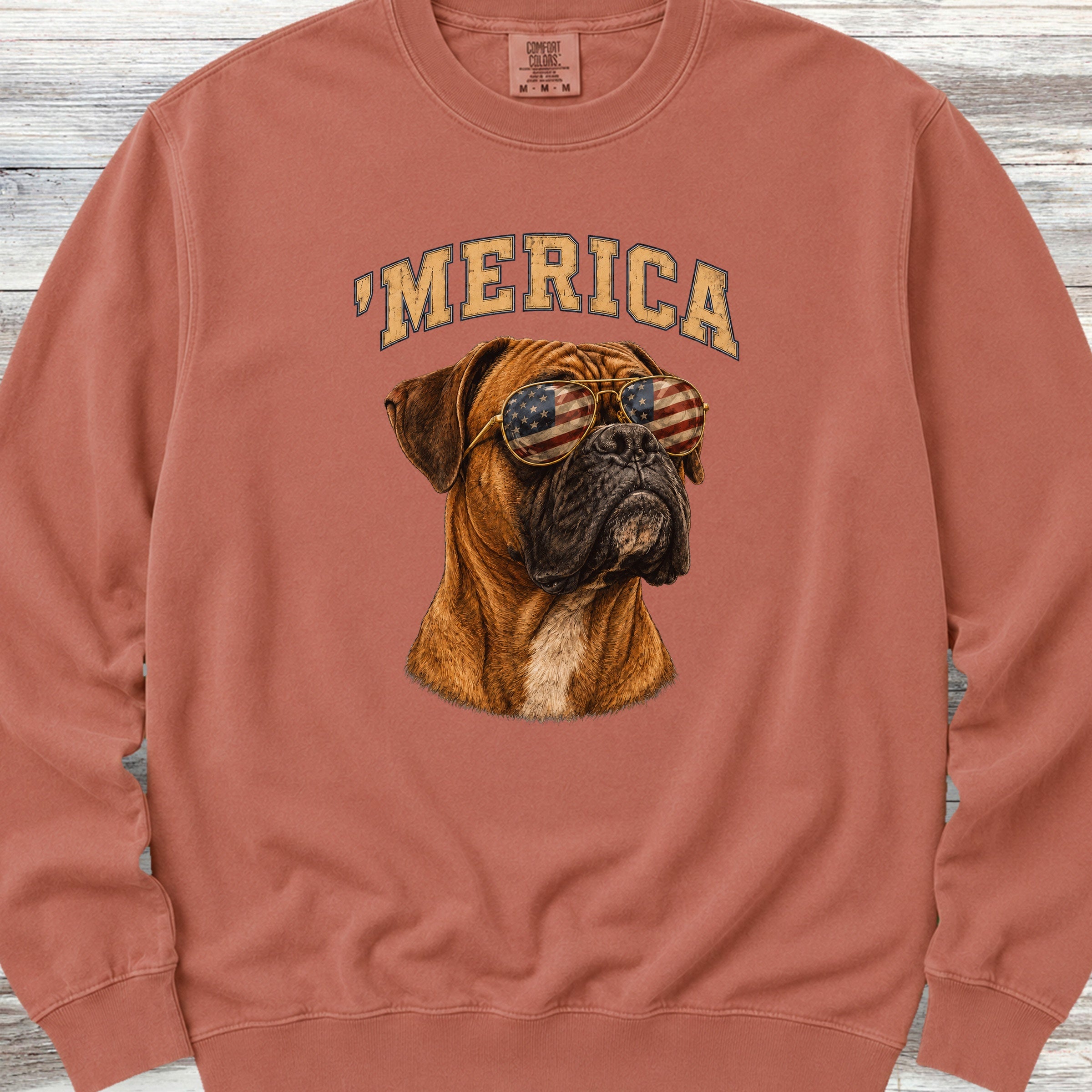 Boxer 'Merica Sweatshirt - Terracotta