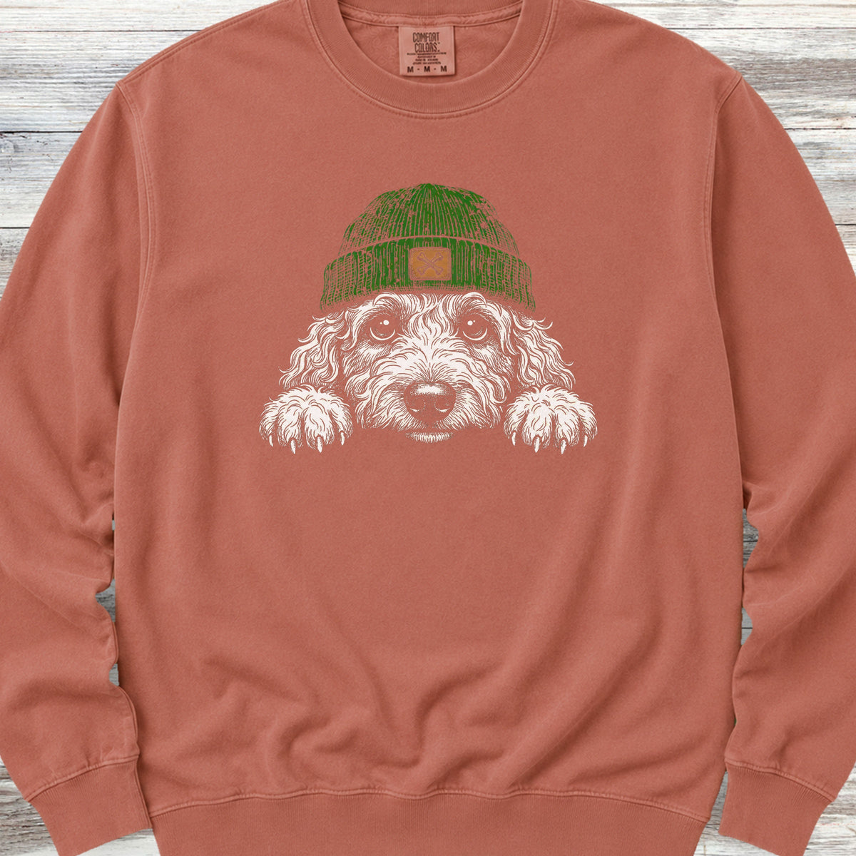 Doodle Peek-A-Doo Sweatshirt - Terracotta