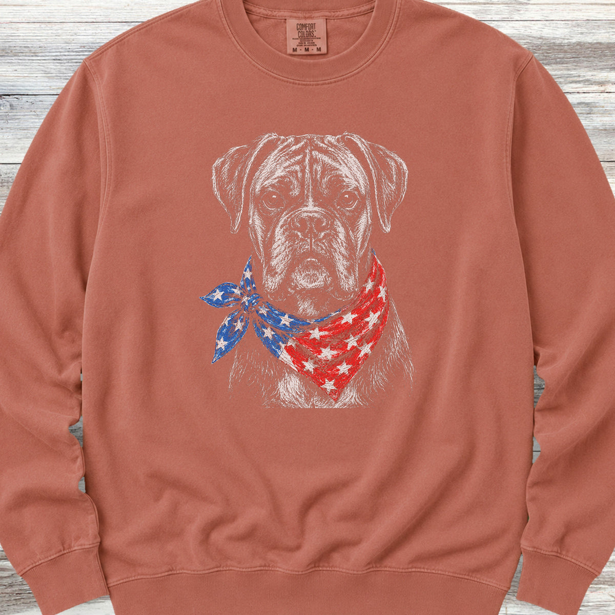 Boxer Patriot Sweatshirt - Terracotta