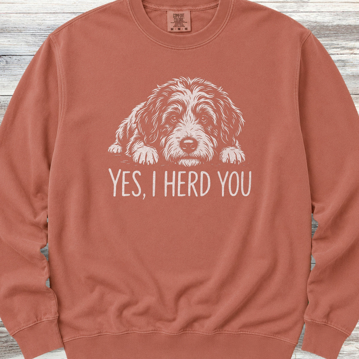 Bernedoodle Herd You Sweatshirt - Terracotta
