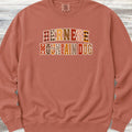 Bernese Mountain Dog Fall Faux Patchwork Sweatshirt - Terracotta