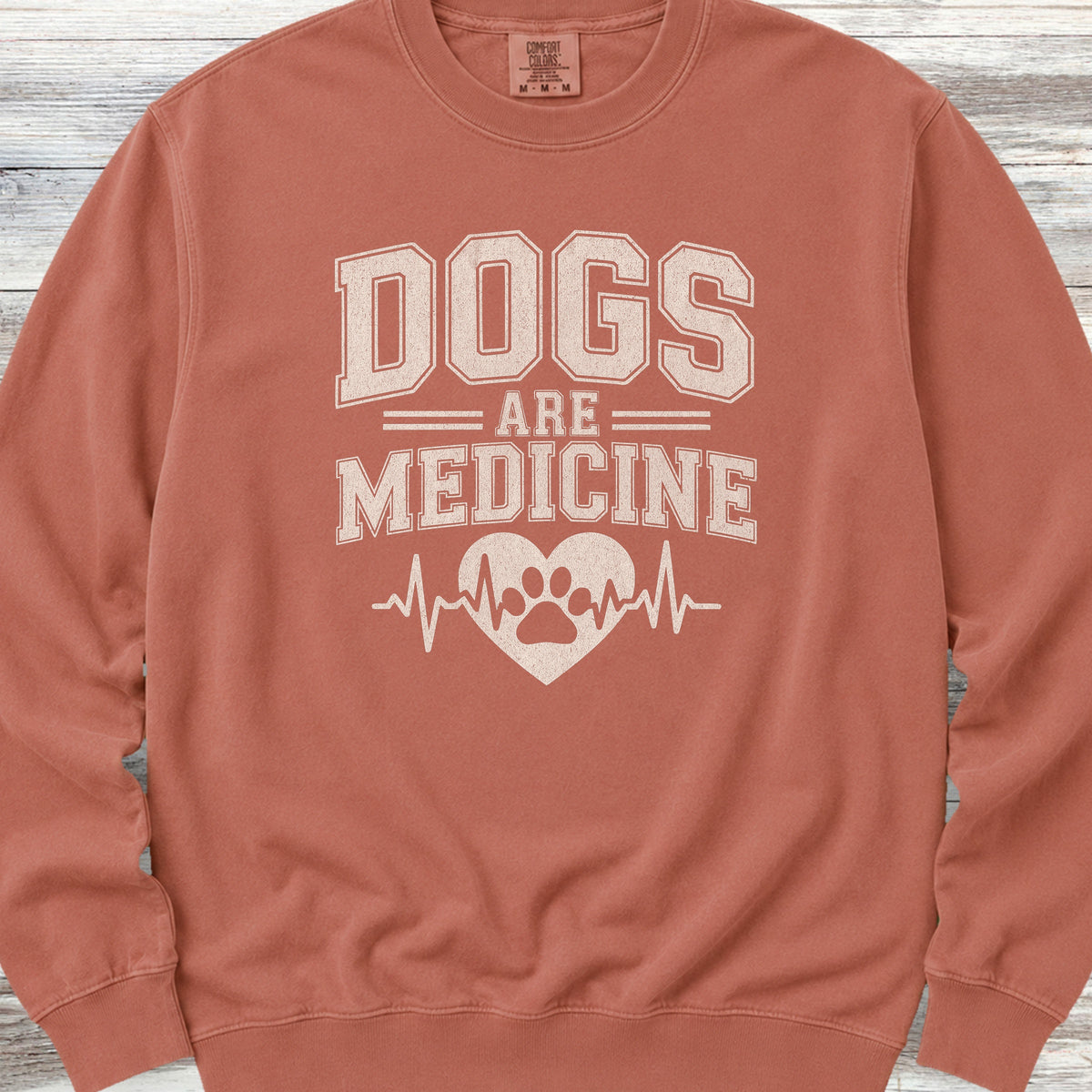 Dogs Are Medicine Sweatshirt - Terracotta