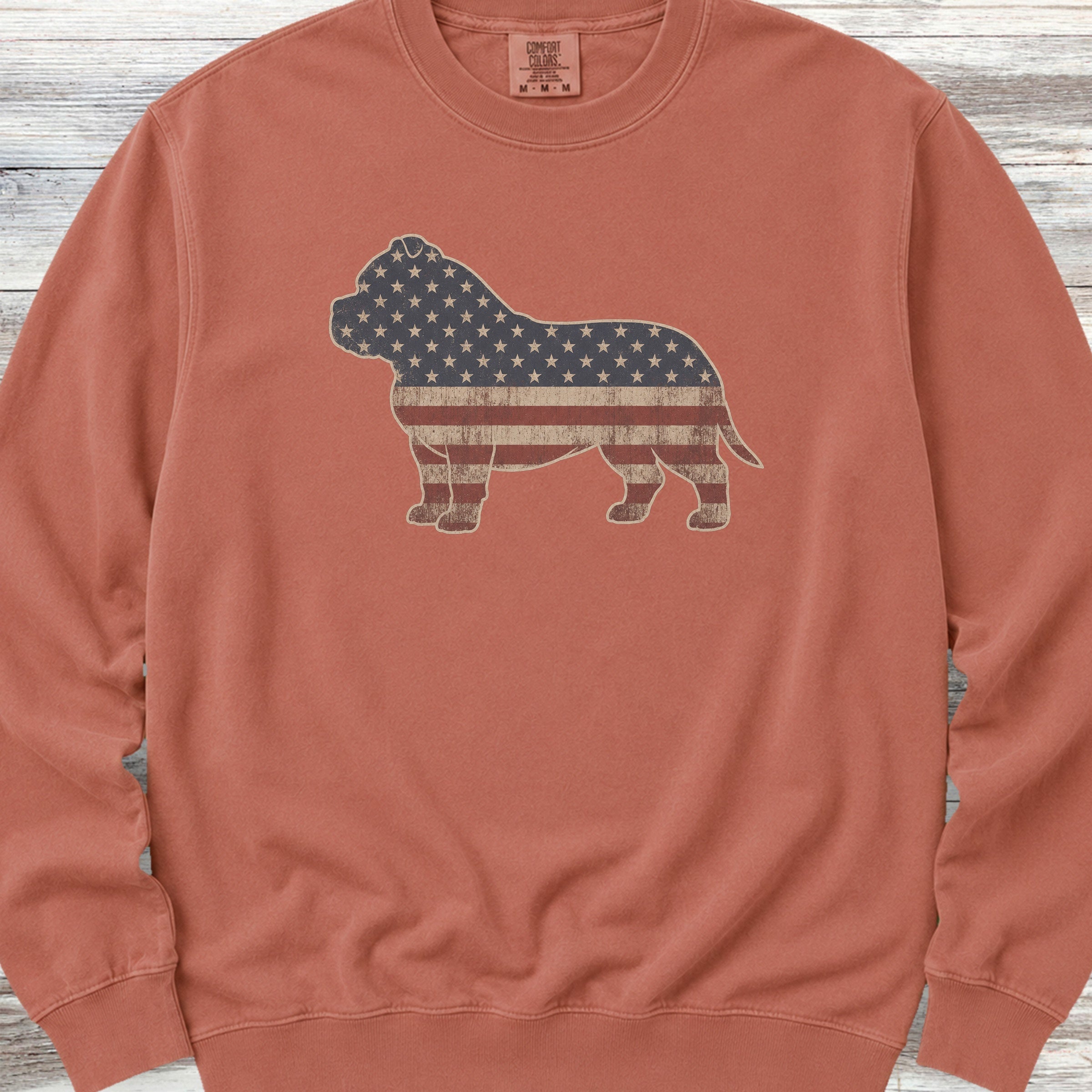American Bully Vintage USA Sweatshirt - Terracotta