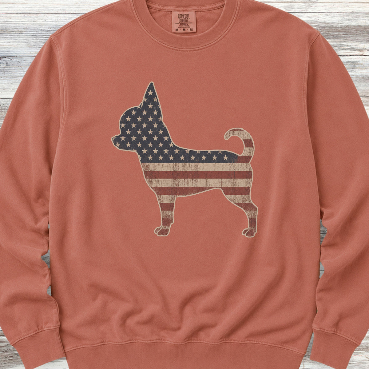 Chihuahua Vintage USA Sweatshirt - Terracotta