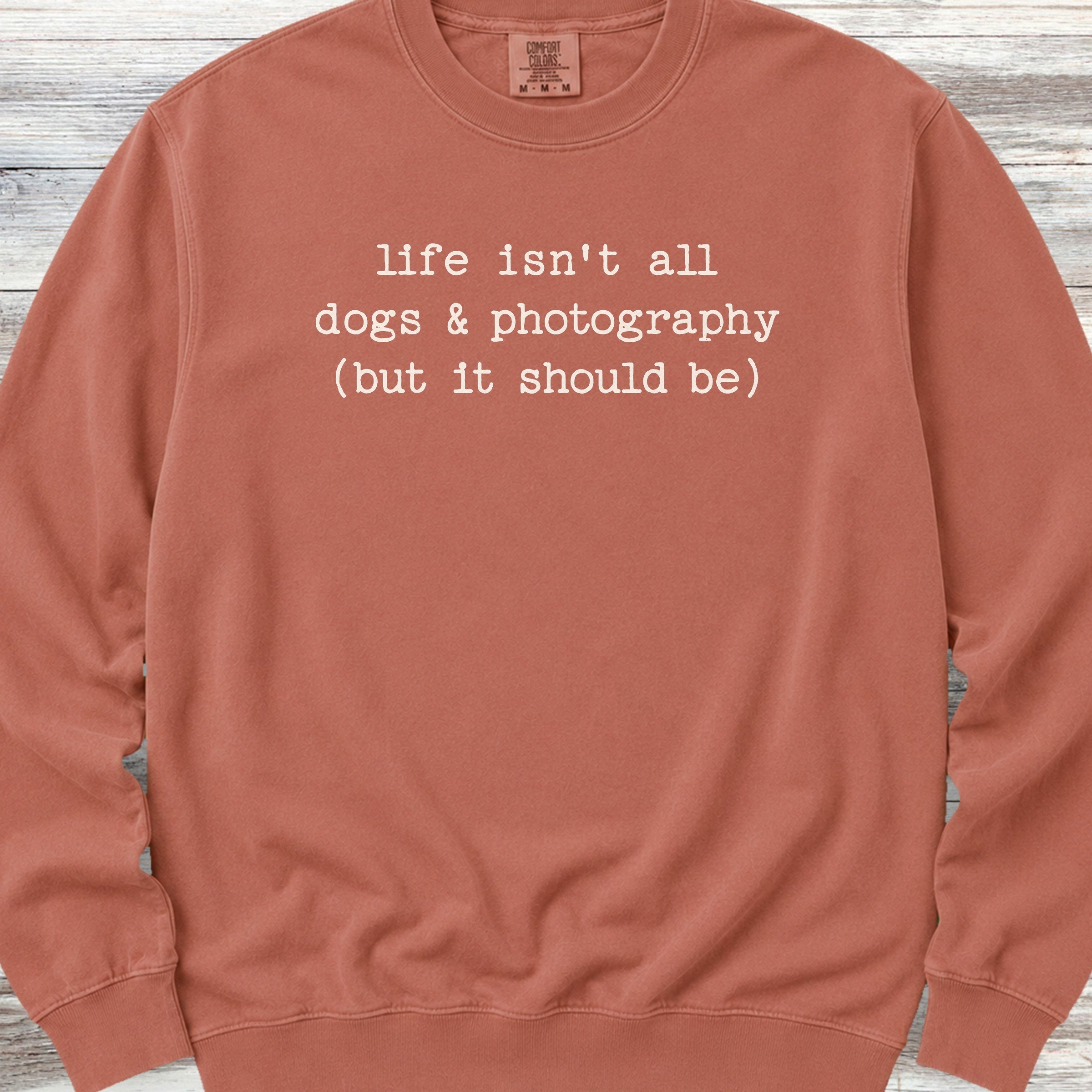 Dogs & Photography Sweatshirt - Terracotta