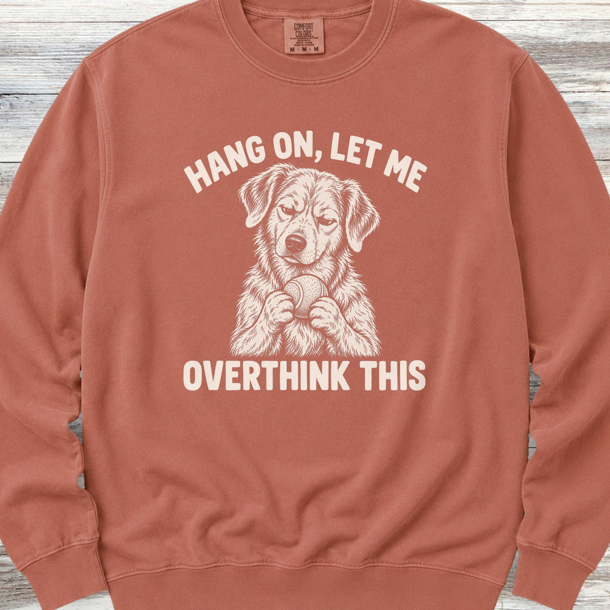 Let Me Overthink This Sweatshirt - Terracotta