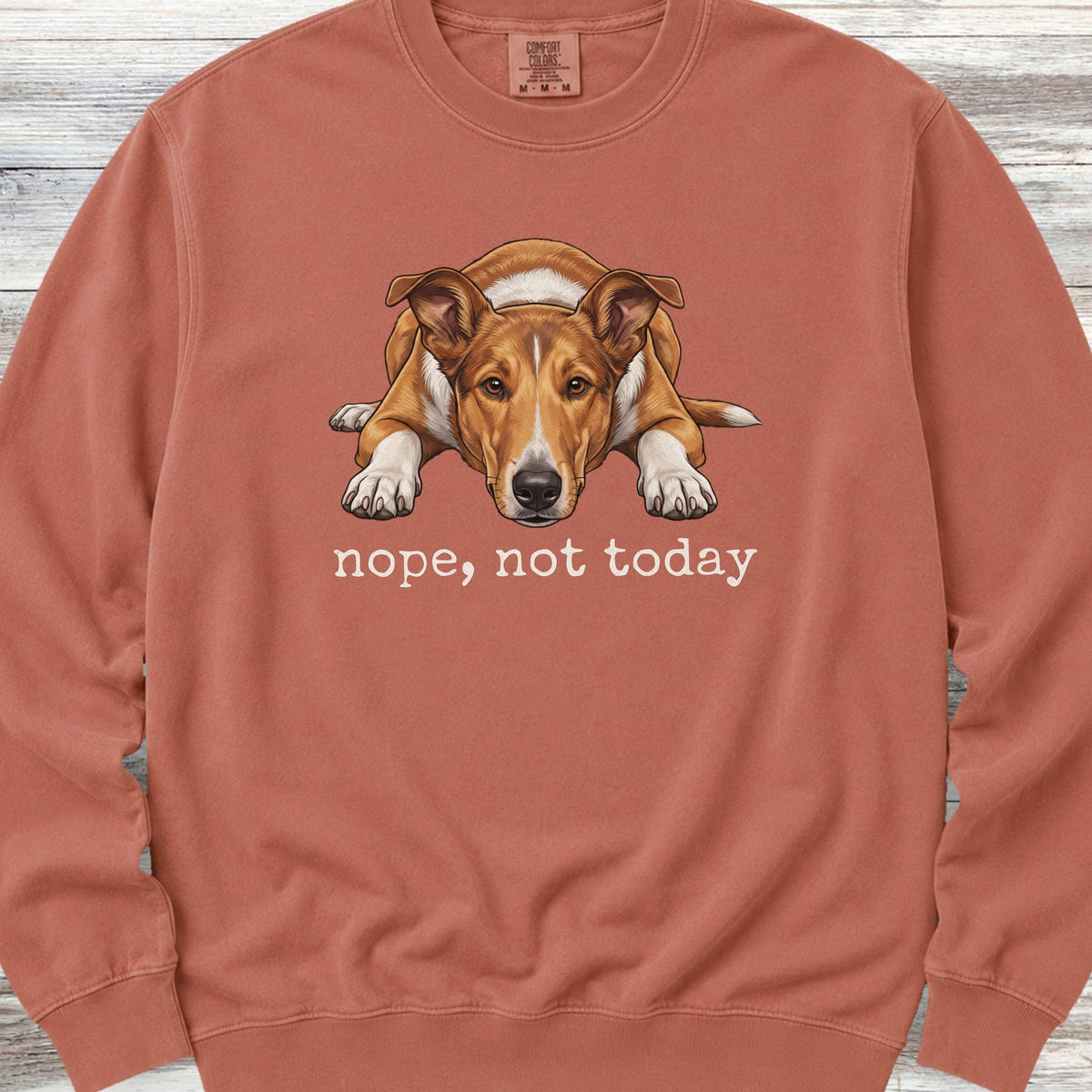 Smooth Collie Nope Sweatshirt - Terracotta