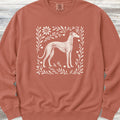 Greyhound Linocut Sweatshirt - Terracotta