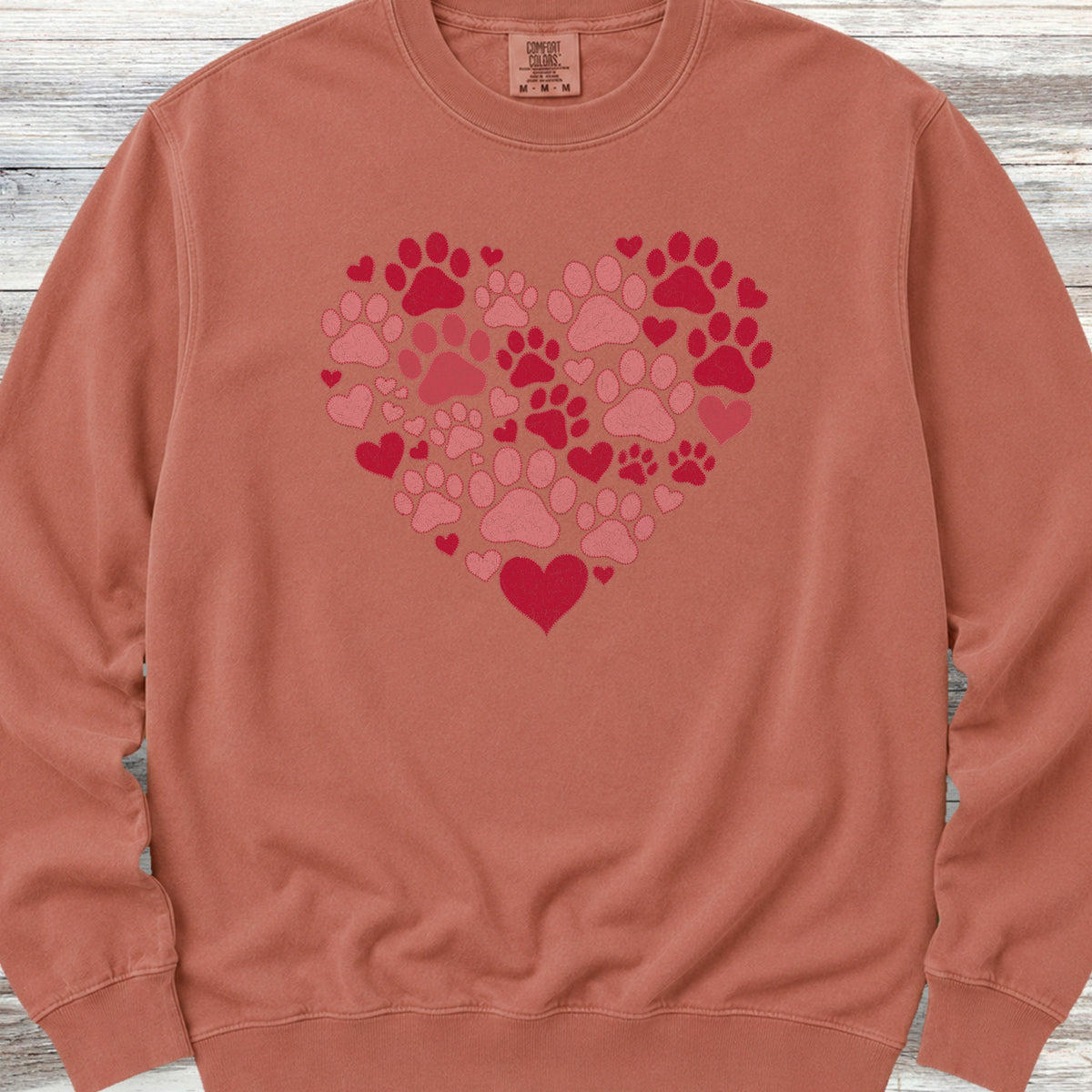 Heart & Paw Sweatshirt - Terracotta