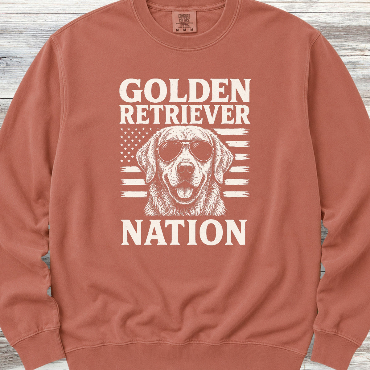 Golden Retriever Nation Sweatshirt - Terracotta