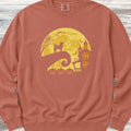 Shiba Inu Halloween Moon Sweatshirt - Terracotta