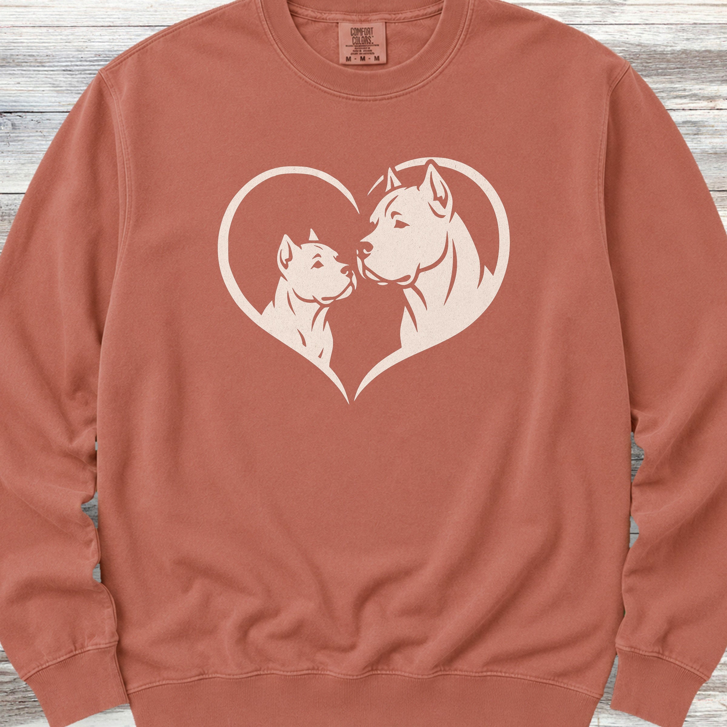 Cane Corso Heart Bond Sweatshirt - Terracotta