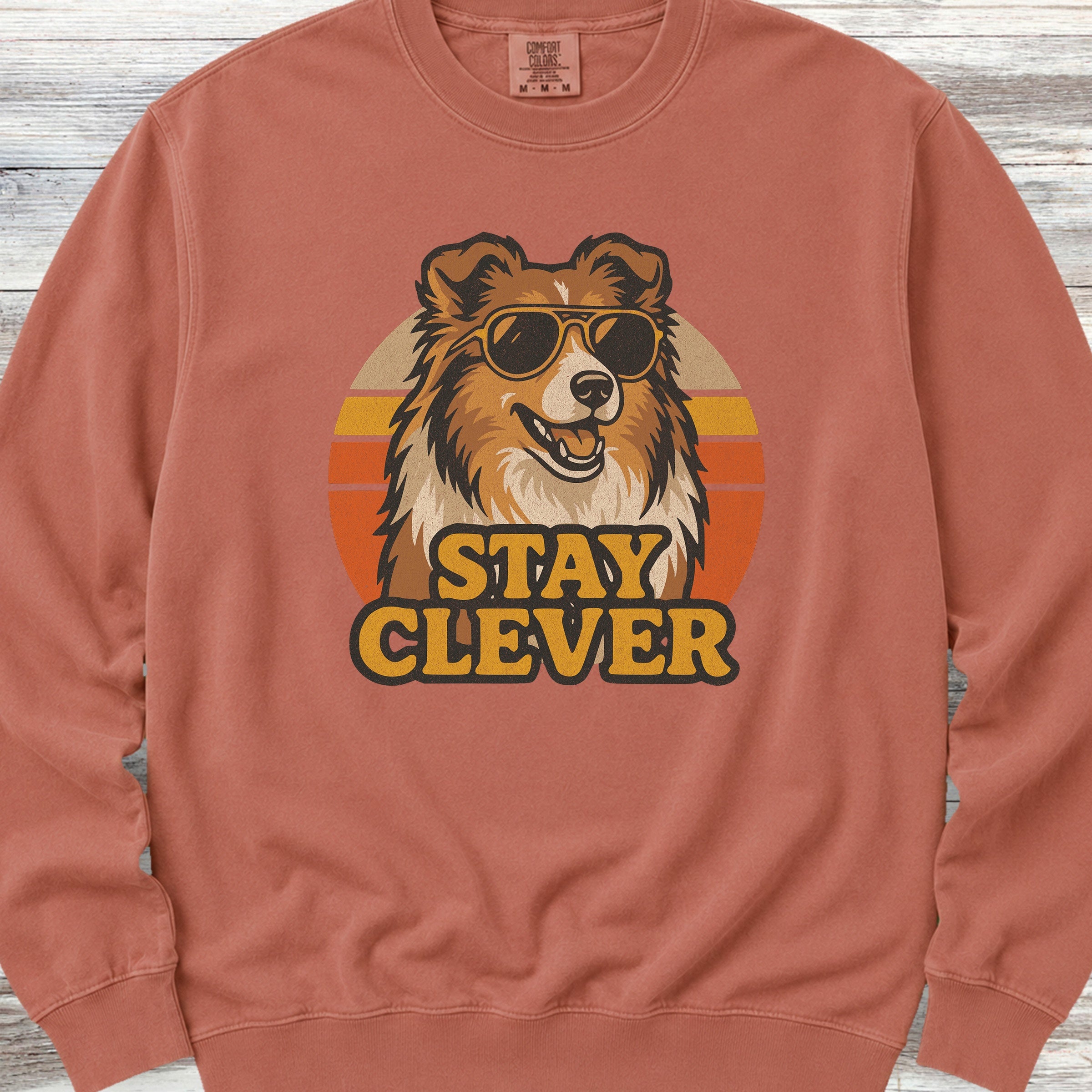 Shetland Sheepdog Clever Sweatshirt - Terracotta