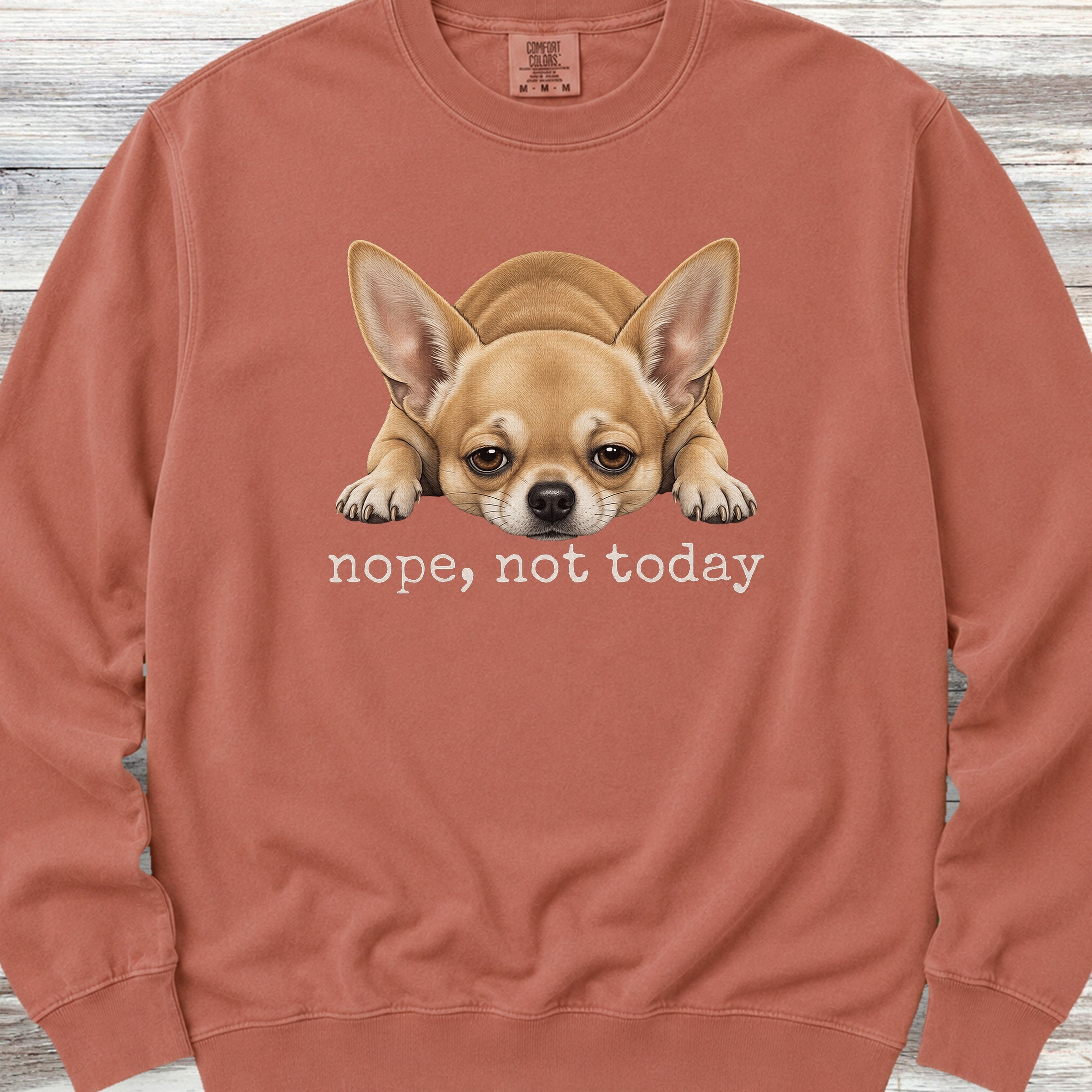Chihuahua Nope Sweatshirt - Terracotta