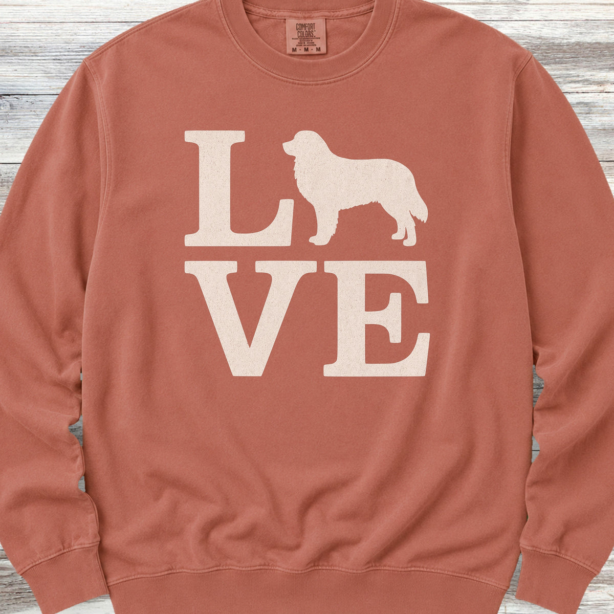 Bernese Mountain Dog Love Sweatshirt - Terracotta