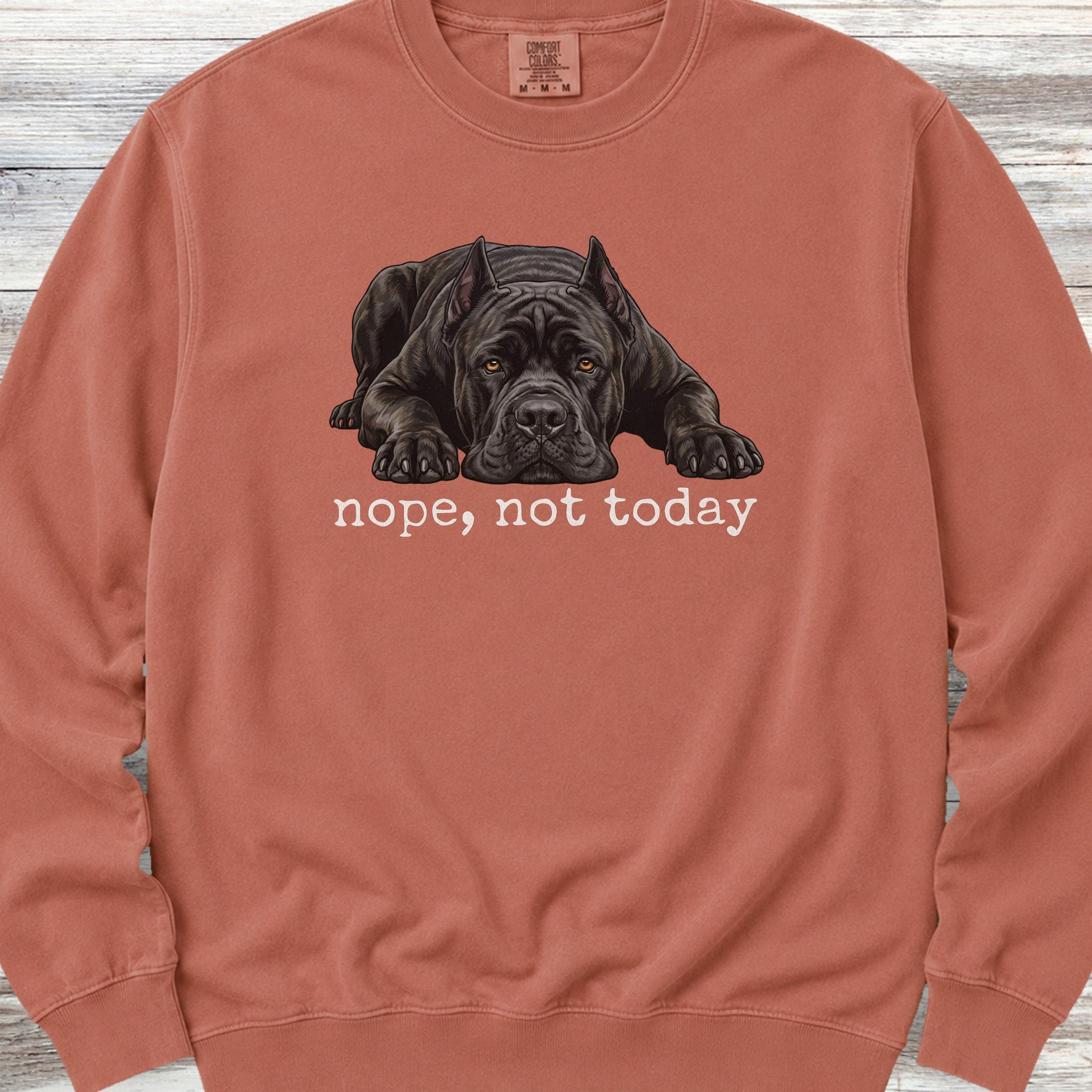 Cane Corso Cropped Nope Sweatshirt - Terracotta