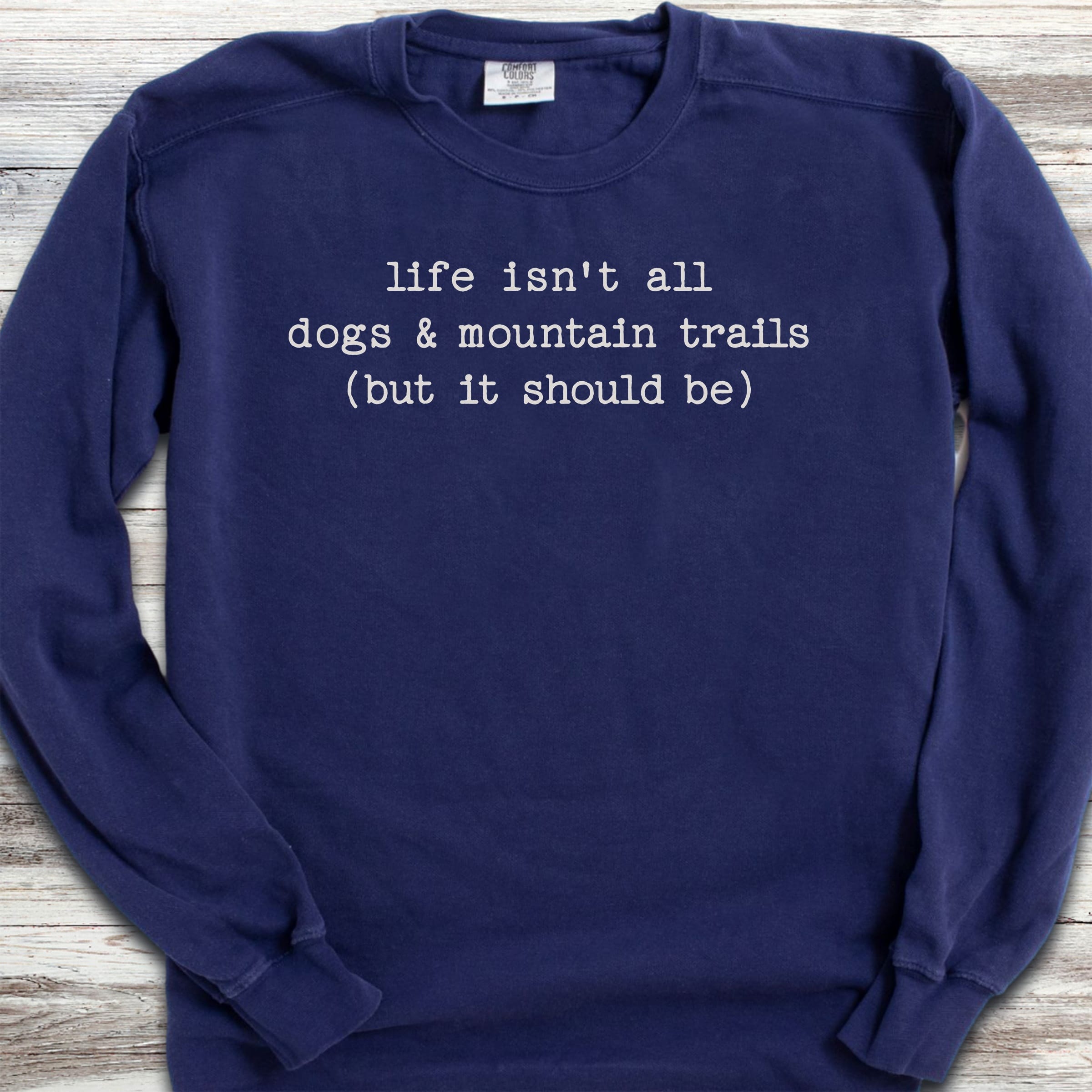Dogs & Mountain Trails Sweatshirt - True Navy