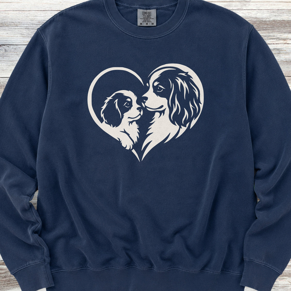 Cavalier King Charles Heart Bond Sweatshirt - True Navy
