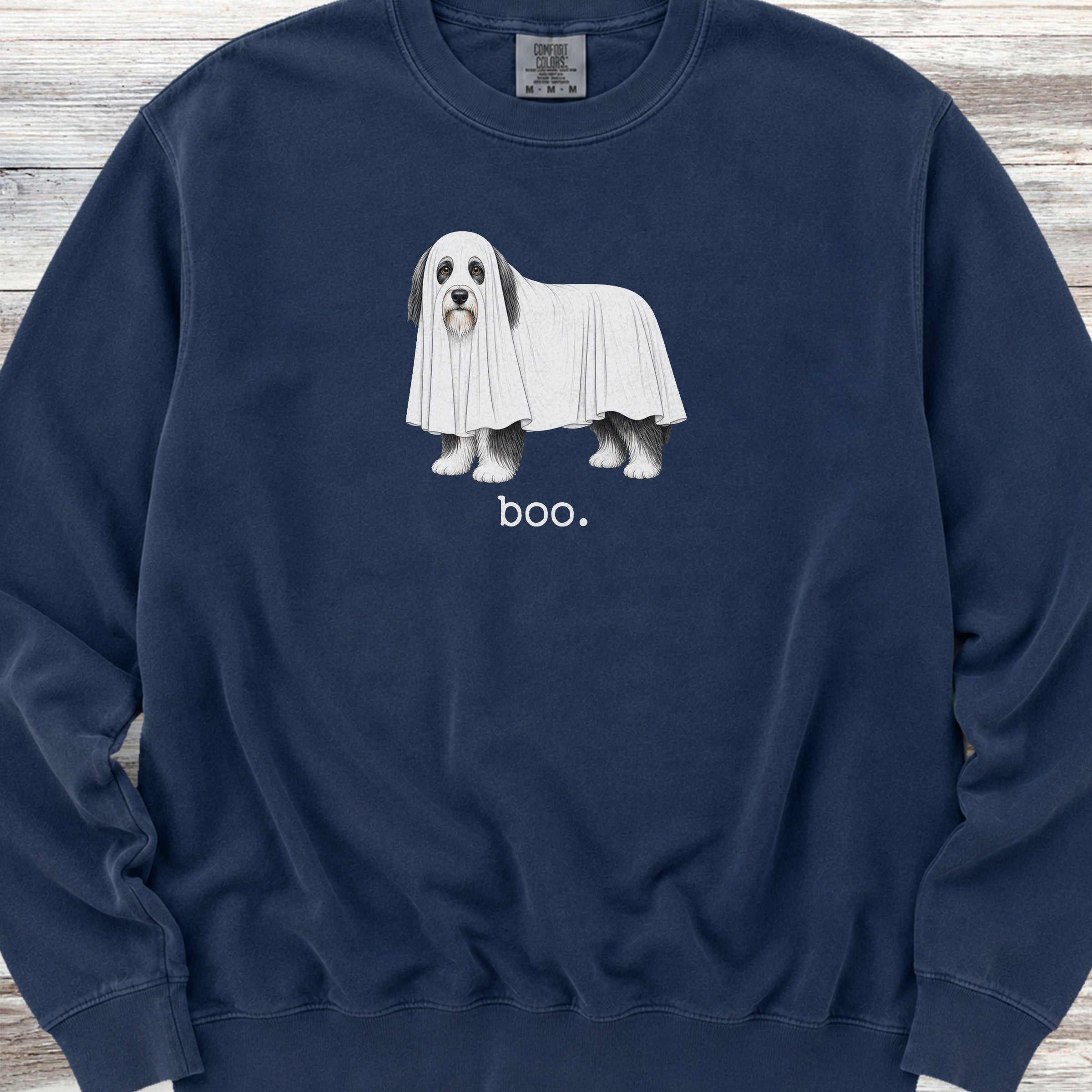 Bearded Collie Boo Sweatshirt - True Navy