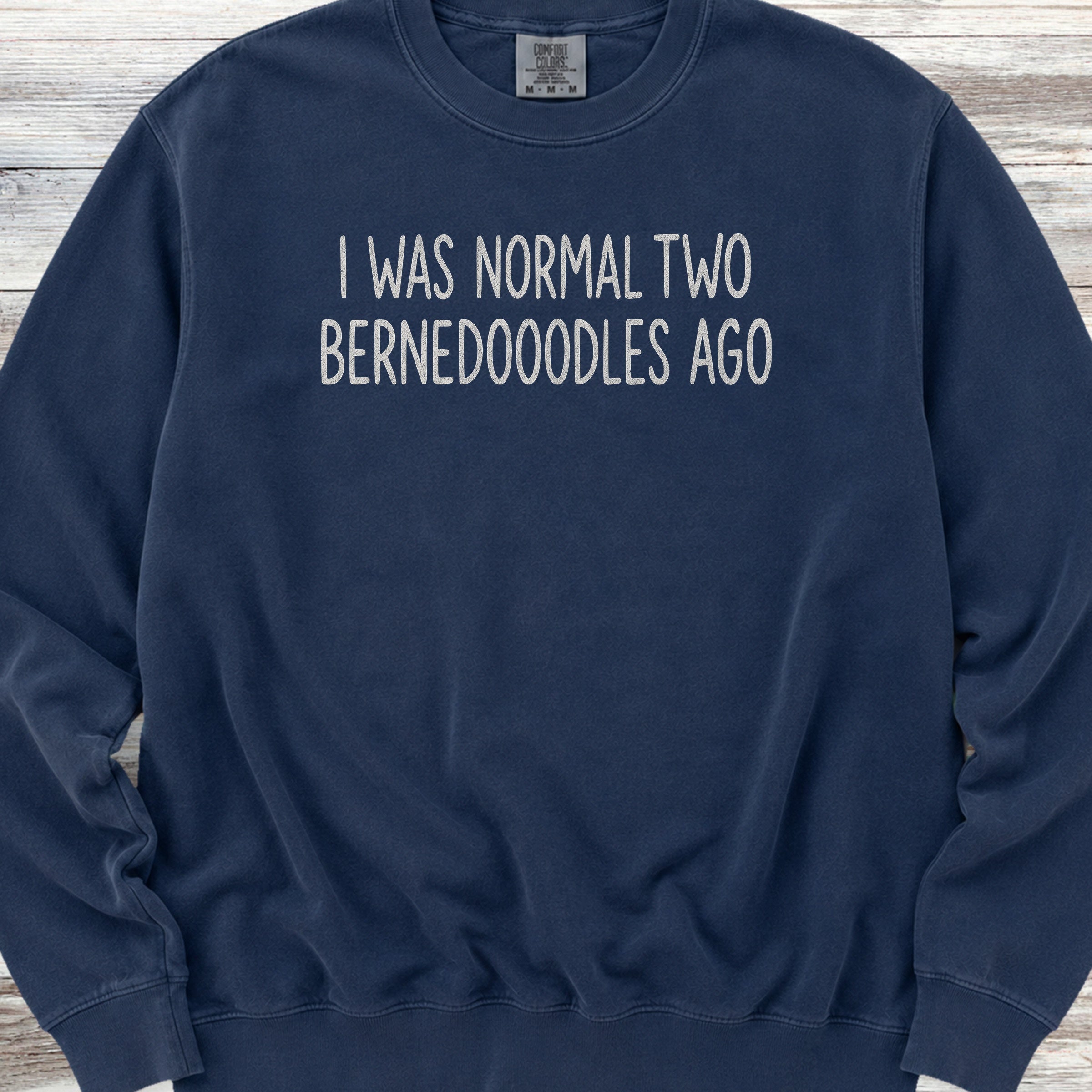 Bernedoodle Normal Sweatshirt - True Navy