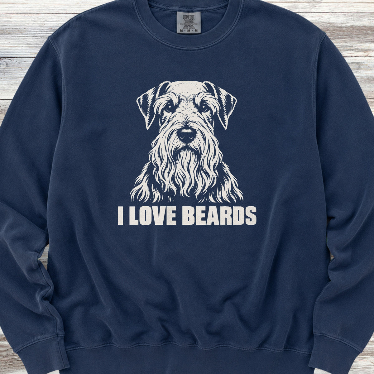 Cesky Terrier I Love Beards Sweatshirt - True Navy