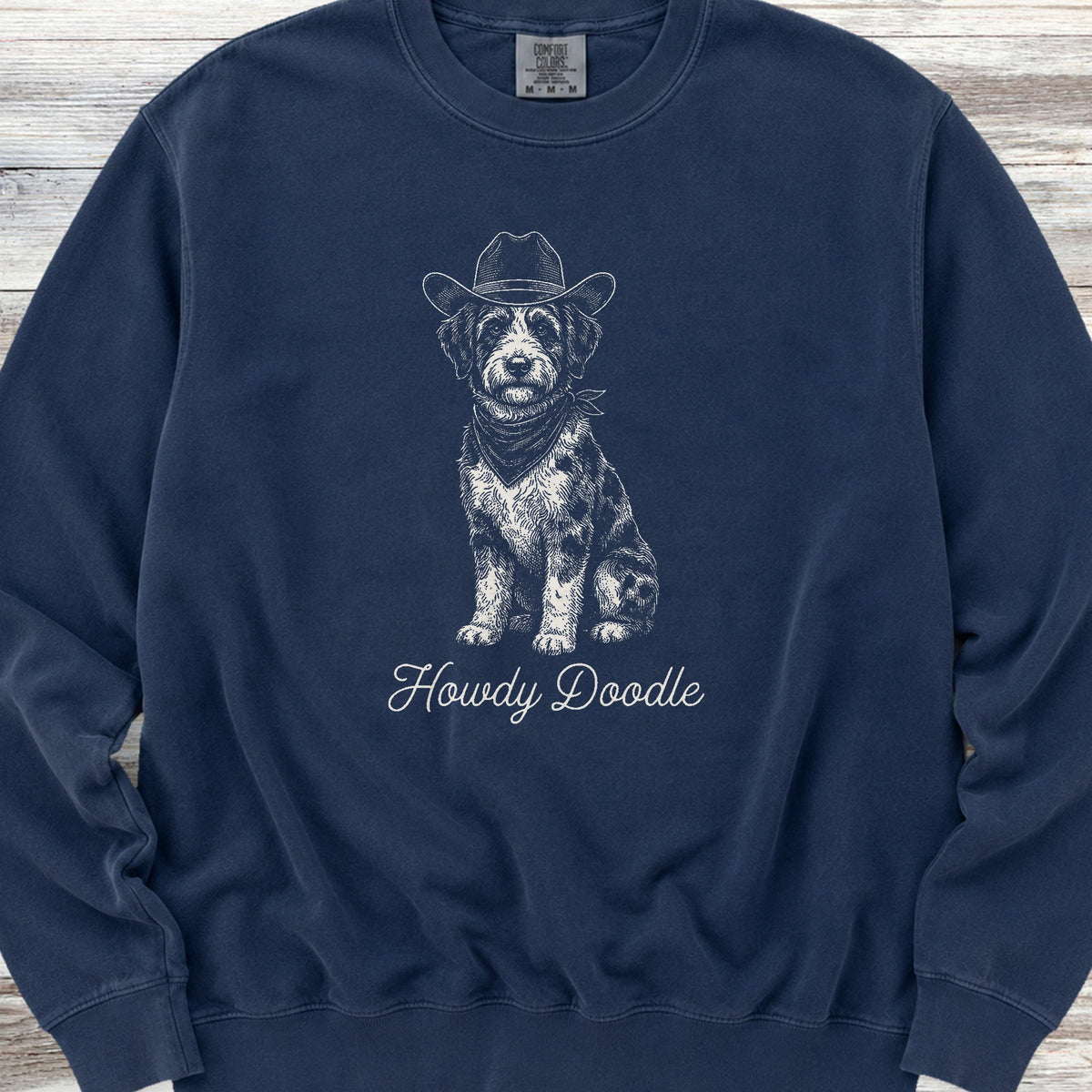 Aussiedoodle Howdy Doodle Sweatshirt - True Navy