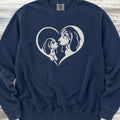 Basset Hound Heart Bond Sweatshirt - True Navy