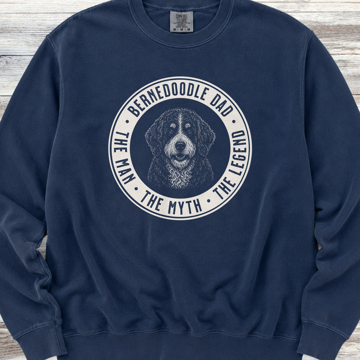 Bernedoodle Dad Legend Sweatshirt - True Navy