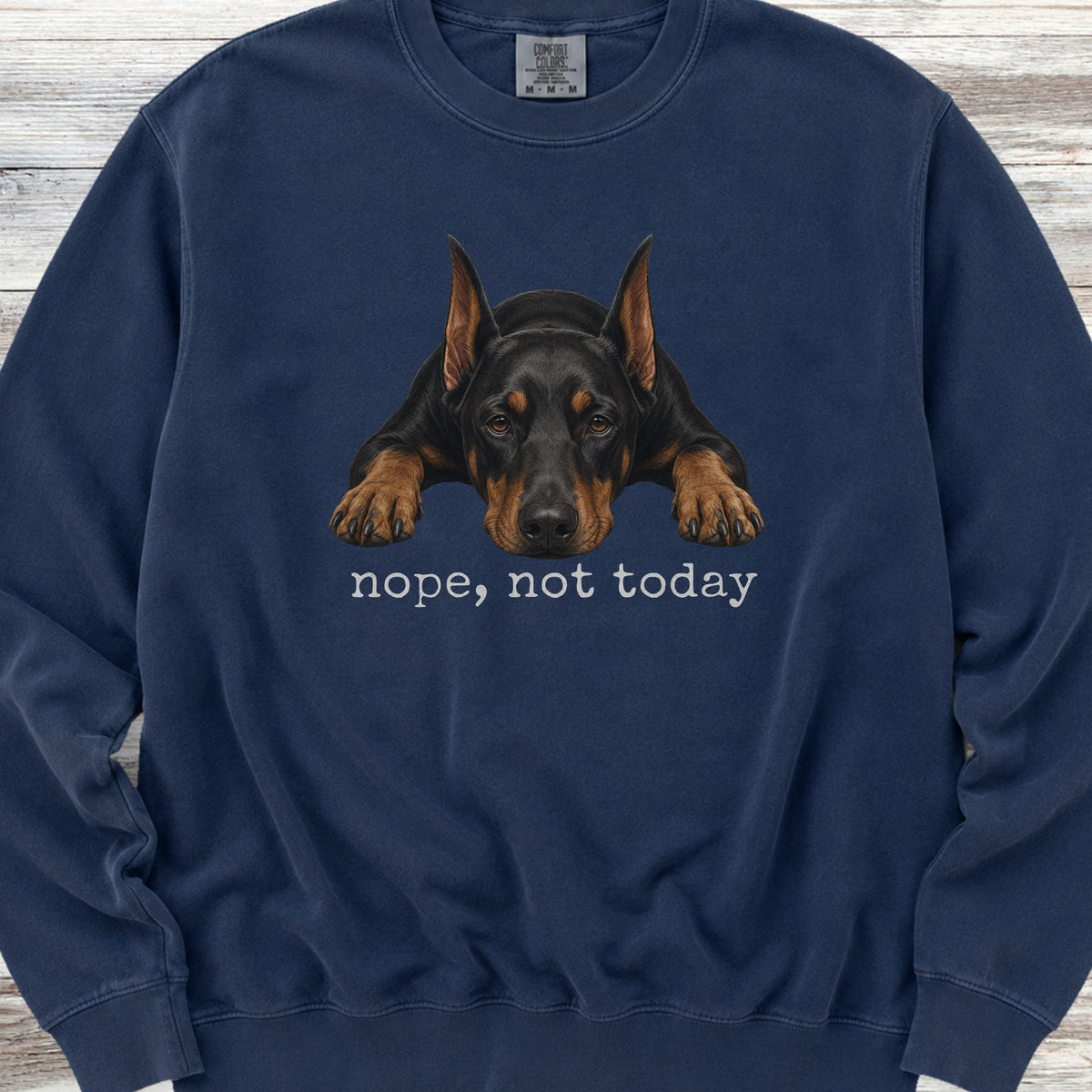 Doberman Nope Sweatshirt - True Navy