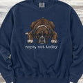 Boxer Brindle Nope Sweatshirt - True Navy