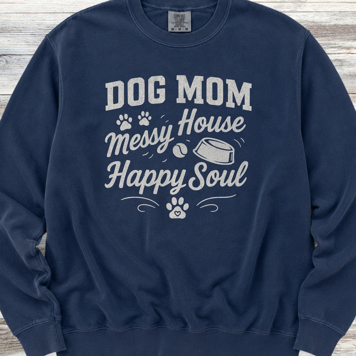 Dog Mom Happy Soul Sweatshirt - True Navy