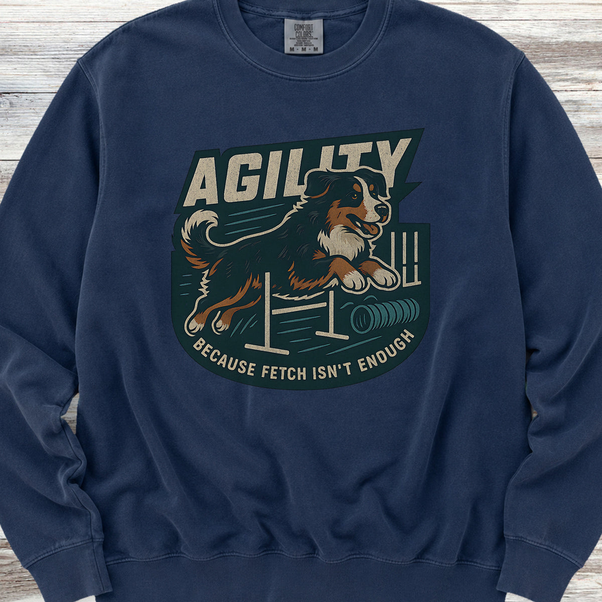 Bernese Mountain Dog Agility Sweatshirt - True Navy