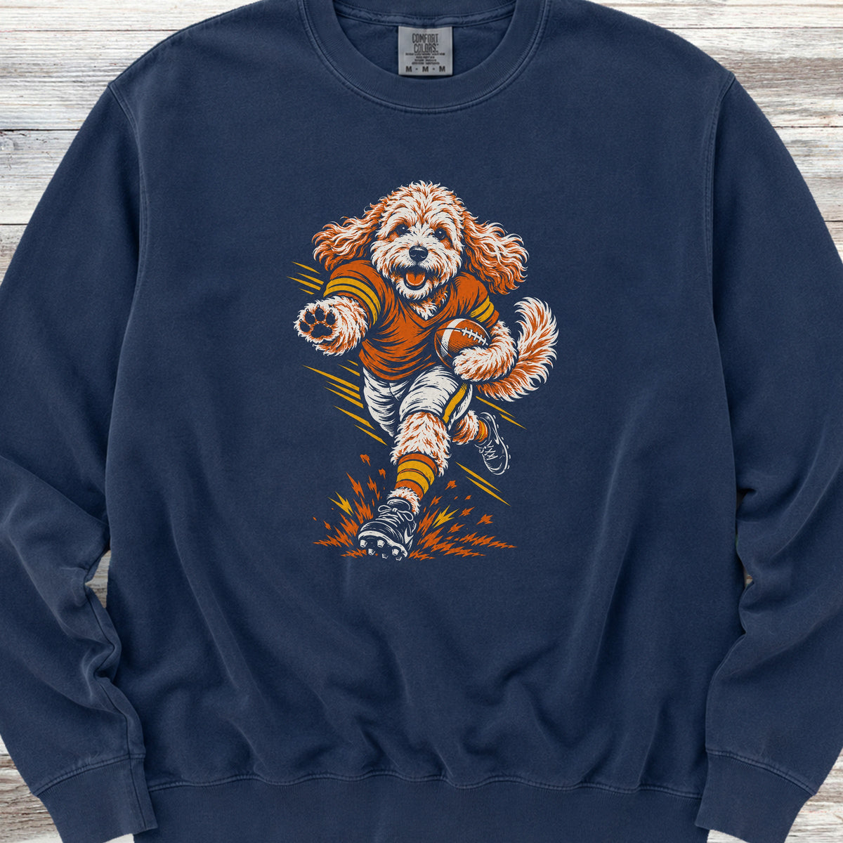 Cockapoo Football Sweatshirt - True Navy