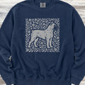 Cane Corso Fawn Linocut Sweatshirt - True Navy