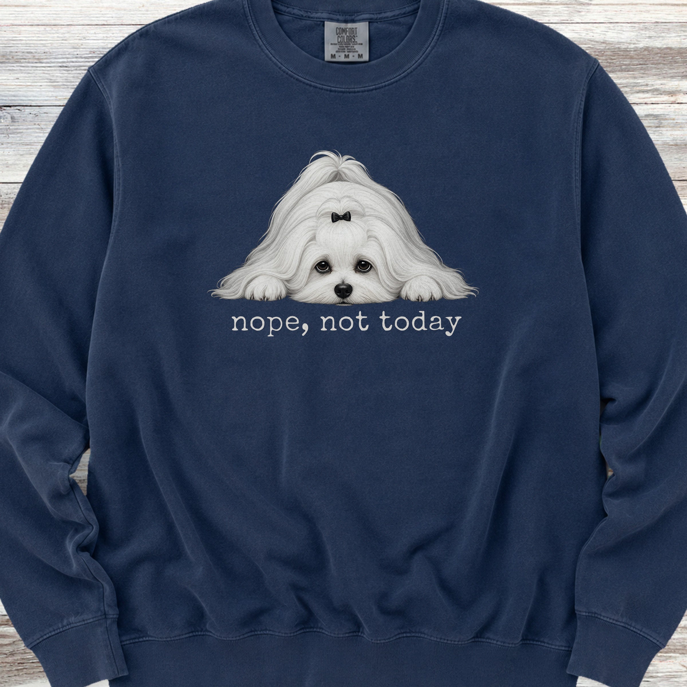 Maltese Nope Sweatshirt - True Navy