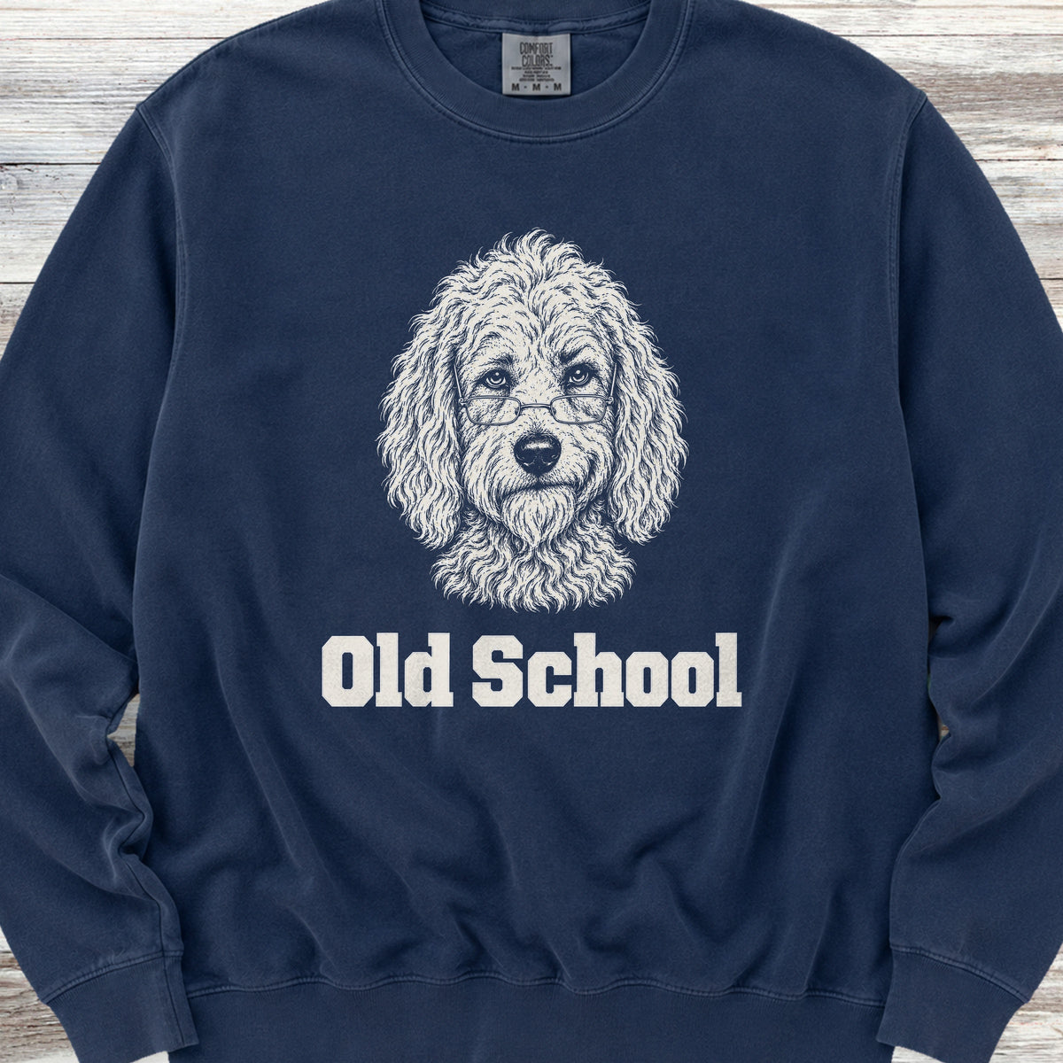 Goldendoodle Old School Sweatshirt - True Navy